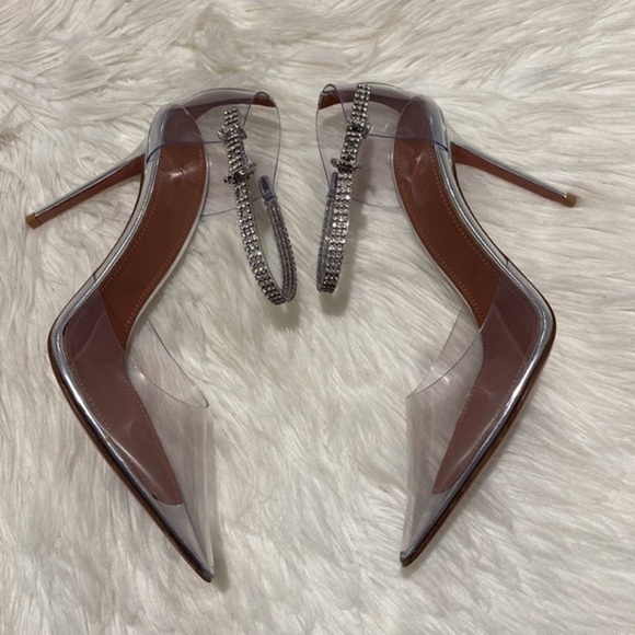 Amina Muaddi Ursina crystal embellished transparent pump size 38EU - Picture 12 of 14